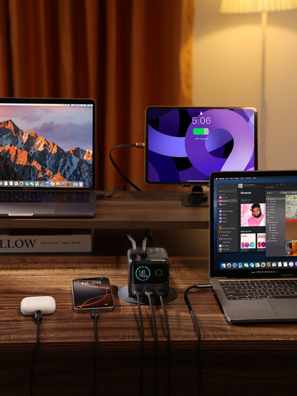 140W JOYROOM JR - TRD01 PODIX 5 - Port Desktop GaN Charger - Saif Al Najmi KwDesktop ChargersJOYROOMSaif Al Najmi Kw140W JOYROOM JR - TRD01 PODIX 5 - Port Desktop GaN Charger