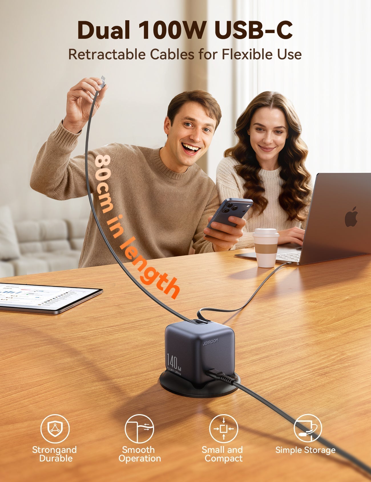 140W JOYROOM JR - TRD01 PODIX 5 - Port Desktop GaN Charger - Saif Al Najmi KwDesktop ChargersJOYROOMSaif Al Najmi Kw140W JOYROOM JR - TRD01 PODIX 5 - Port Desktop GaN Charger