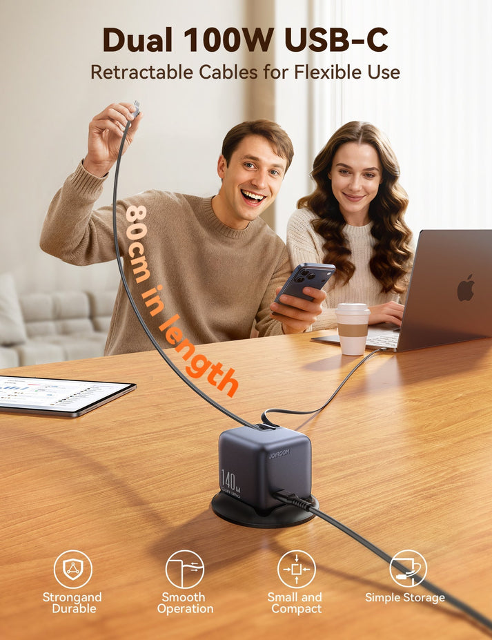 140W JOYROOM JR - TRD01 PODIX 5 - Port Desktop GaN Charger - Saif Al Najmi KwDesktop ChargersJOYROOMSaif Al Najmi Kw140W JOYROOM JR - TRD01 PODIX 5 - Port Desktop GaN Charger