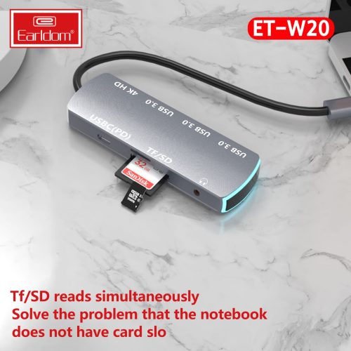 Earldom® 8 in 1 USB C Multi-Function Adapter W20 - Saif Al Najmi Kw
