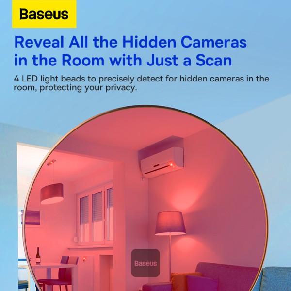 Baseus Heyo Camera Detector Mini Travel Hotel Hidden Camera Finder Camera Infrared Detector - Saif Al Najmi Kw