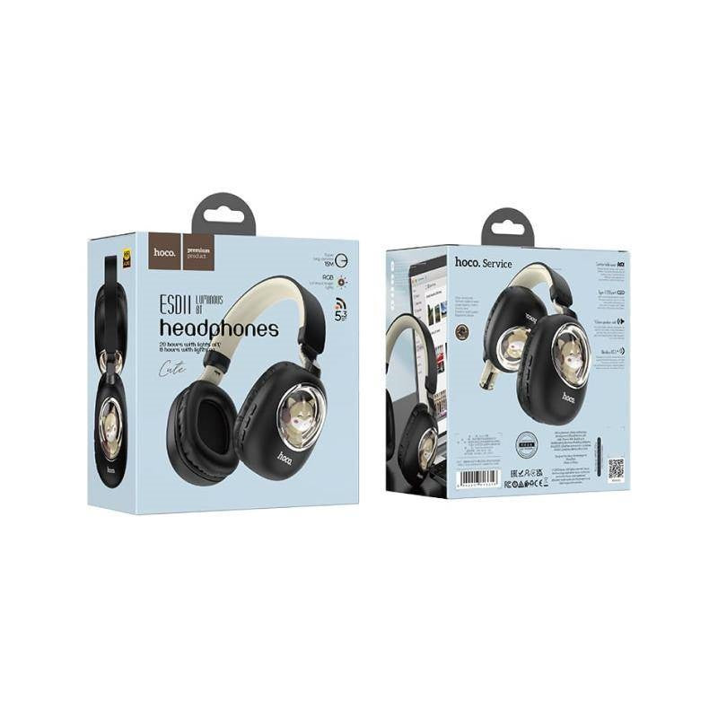 Hoco ESD11 Cute Luminous Bluetooth Headphones - Stylish Sound with LED Lights - Saif Al Najmi Kw