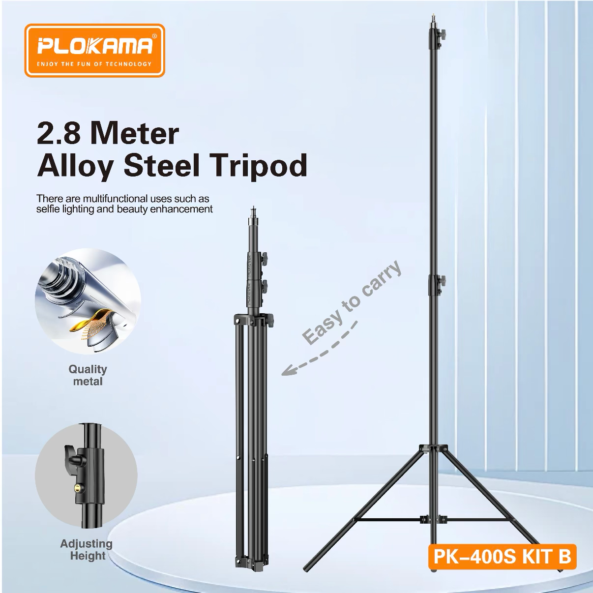 PLOKAMA PK-400S Kit B 100W LED Soft Light with 2.8m Tripod