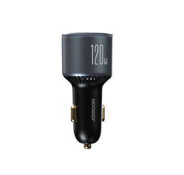 Joyroom 120W Triple Port Car Charger – 2PD + QC3.0 – Dark Gray