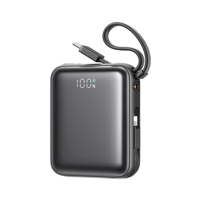 Joyroom JR-PBF27 10000mAh Mini Power Bank – 22.5W Fast Charging, Built-in Dual Cables
