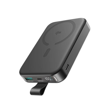 Joyroom JR-PBM11 10000mAh QI2 Magnetic Wireless Power Bank with Holder – 22.5W Fast Charging, Black