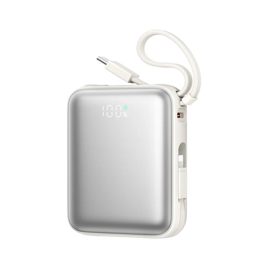 Joyroom JR-PBF27 10000mAh Mini Power Bank – 22.5W Fast Charging, Built-in Dual Cables