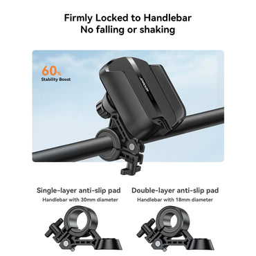 Joyroom JR-ZS431 Bike Phone Mount Holder – Universal Handlebar Clip, Black