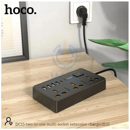 HOCO DC15 Two-In-One Multi-Socket Extension – 30W 3-Way