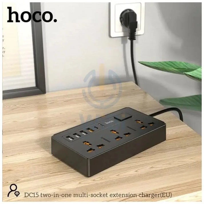HOCO DC15 Two-In-One Multi-Socket Extension – 30W 3-Way
