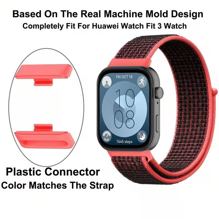 compatible with huawei watch fit 3 4 4 pro durable nylon loop strap breathable wristband smartwatch bracelet additions comfortable lightweight band for daily use and workouts 2