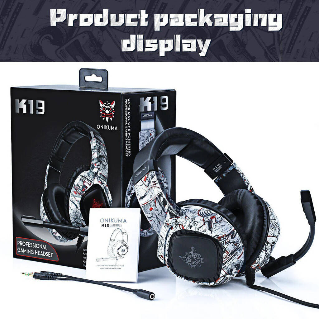 ONIKUMA K19 Professional Gaming Headphone with RGB LED Backlight - High-Quality Sound & Comfort - Saif Al Najmi Kw