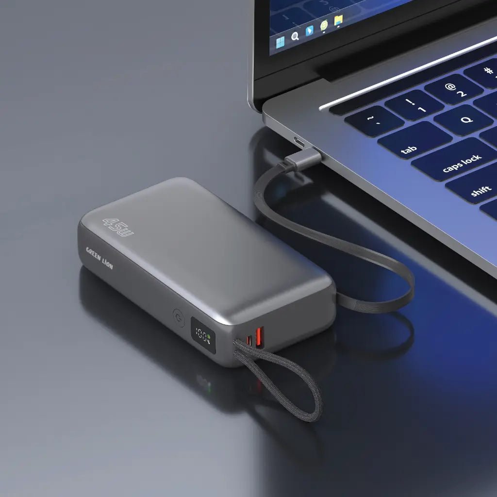20,000mAh Power Bank Green Lion DAKAR PD 45W Fast Charging - Black - Saif Al Najmi KwPower BanksGreen LionSaif Al Najmi Kw20,000mAh Power Bank Green Lion DAKAR PD 45W Fast Charging - Black