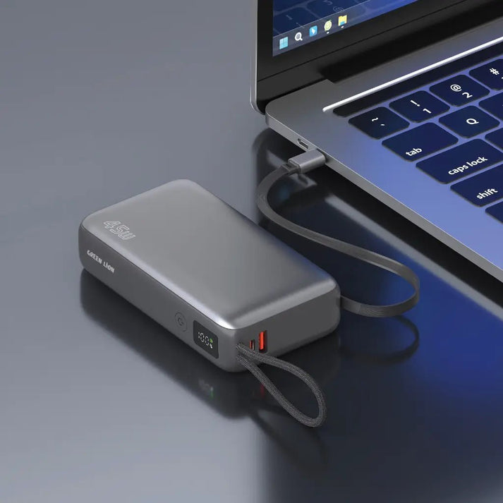 20,000mAh Power Bank Green Lion DAKAR PD 45W Fast Charging - Black - Saif Al Najmi KwPower BanksGreen LionSaif Al Najmi Kw20,000mAh Power Bank Green Lion DAKAR PD 45W Fast Charging - Black