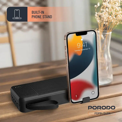20,000mAh Power Bank Porodo Piano Built - in Cables Fast Charging - Black - Saif Al Najmi KwPower BanksPorodoSaif Al Najmi Kw20,000mAh Power Bank Porodo Piano Built - in Cables Fast Charging - Black