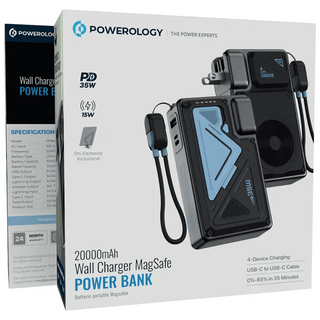 20000mAh Powerology Wall Charger MagSafe Power Bank - Saif Al Najmi KwPower BankPowerologySaif Al Najmi Kw20000mAh Powerology Wall Charger MagSafe Power Bank