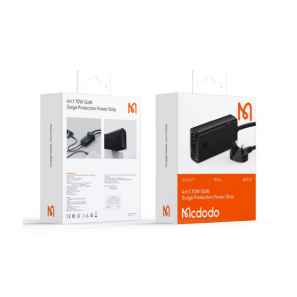 Mcdodo 4-In-1 70w Gan Surge Protection Power Strip CH-4660 - Saif Al Najmi Kw