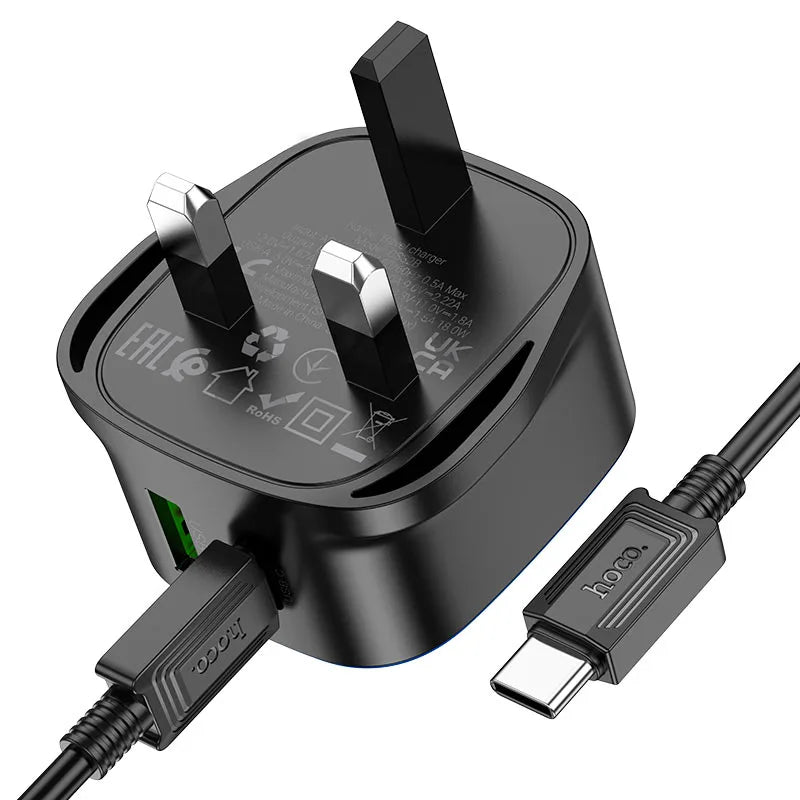 CS32B Rich PD20W QC3.0 Wall Charger with UK Cable Set