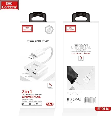 Earldom ET-OT46 2 * 1 Lightning Adapter - White - Saif Al Najmi Kw