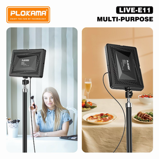 PLOKAMA LIVE-E11 10W LED Panel Light 2700-6500K Studio Light