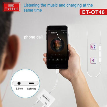 Earldom ET-OT46 2 * 1 Lightning Adapter - White - Saif Al Najmi Kw