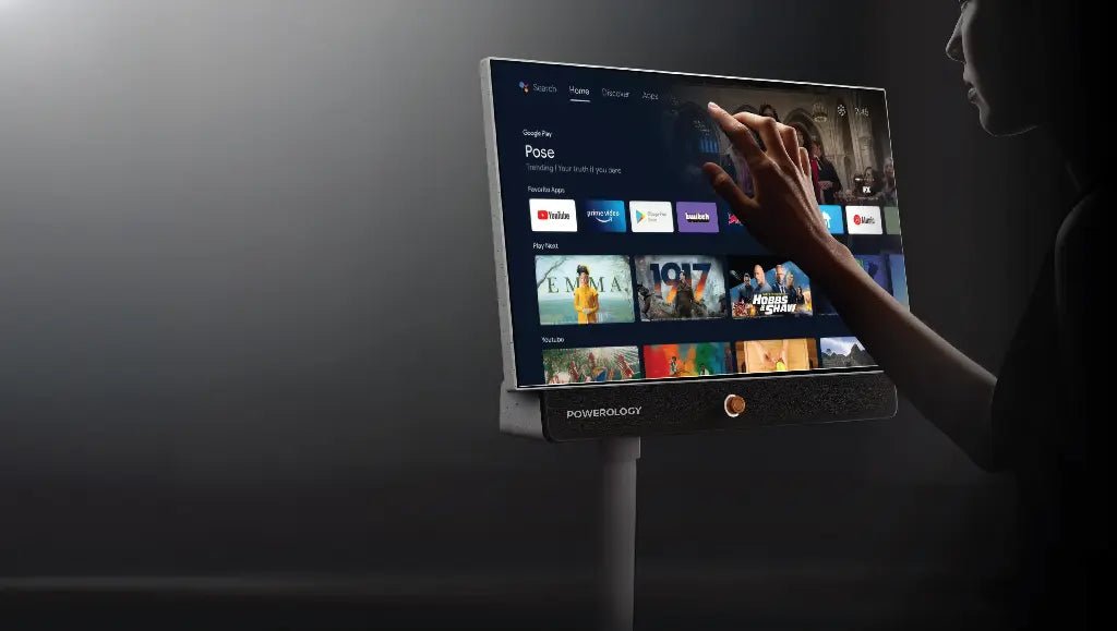 27” TouchVision Pro Smart Display 27000mAh Android Powerology - White - Saif Al Najmi KwSmart TVpowerologySaif Al Najmi Kw27” TouchVision Pro Smart Display 27000mAh Android Powerology - White