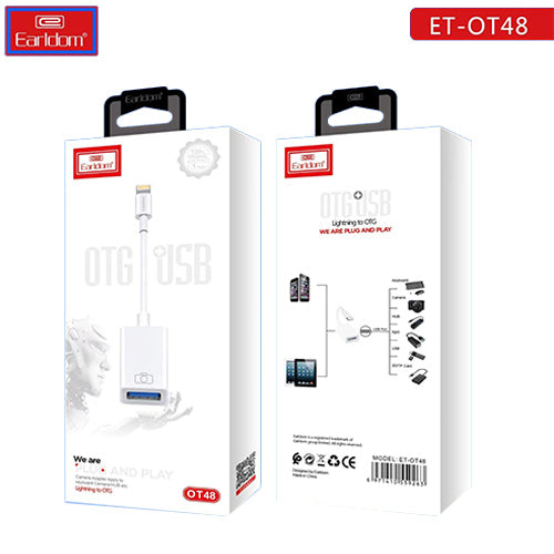 Earldom OT48 Lightning to OTG Adapter - Fast Data Transfer & Charging Cable for iPhone - Saif Al Najmi Kw