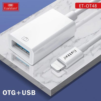 Earldom OT48 Lightning to OTG Adapter - Fast Data Transfer & Charging Cable for iPhone - Saif Al Najmi Kw