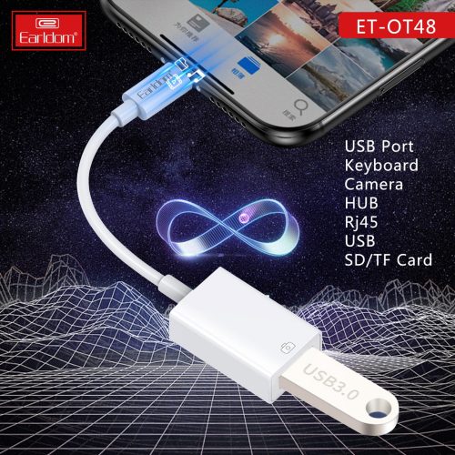 Earldom OT48 Lightning to OTG Adapter - Fast Data Transfer & Charging Cable for iPhone - Saif Al Najmi Kw