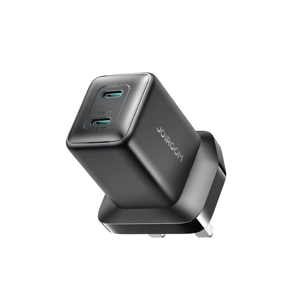 Joyroom JR-TCG17 45W Dual-Port USB-C PD Charger – EU/UK (Black)