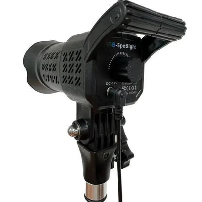 FSD-168 RGB Lighting Spotlight – Adjustable Head, Remote Control, Multi-Color Studio Light
