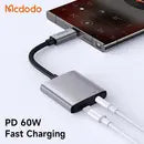MCDODO USB C to USB C & AUX 3.5mm Audio Adapter with DAC - Silver - Saif Al Najmi Kw