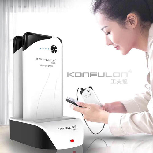 Konfulon 3 x 10000mAh Power Station - 30000mAh Power Bank with Dual USB Output - Saif Al Najmi Kw