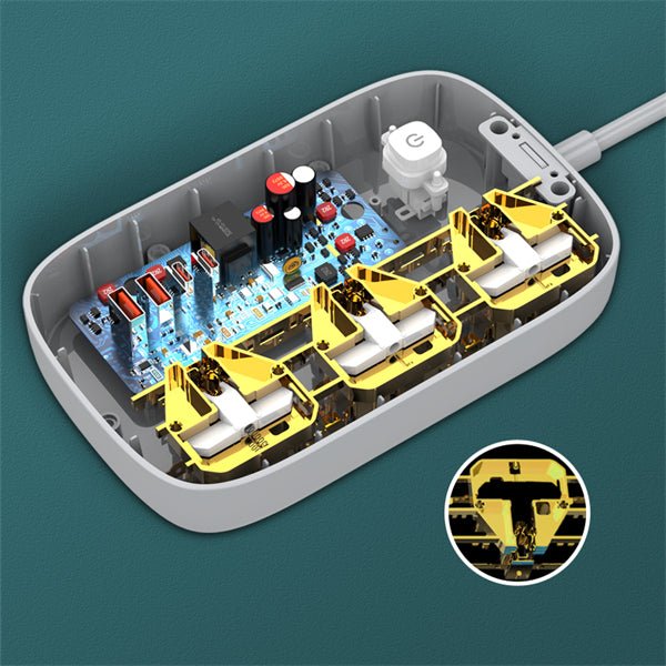 3 AC Outlets 4 USB Power Strip SC3416 - Saif Al Najmi KwExtension Power SocketLDNIOSaif Al Najmi KwSC34161321333 AC Outlets 4 USB Power Strip SC3416 - Saif Al Najmi Kw