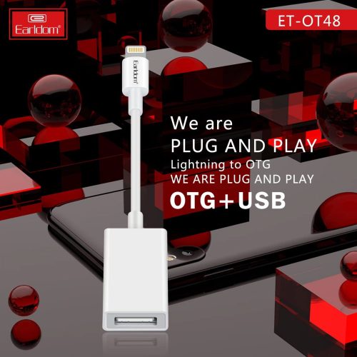 Earldom OT48 Lightning to OTG Adapter - Fast Data Transfer & Charging Cable for iPhone - Saif Al Najmi Kw