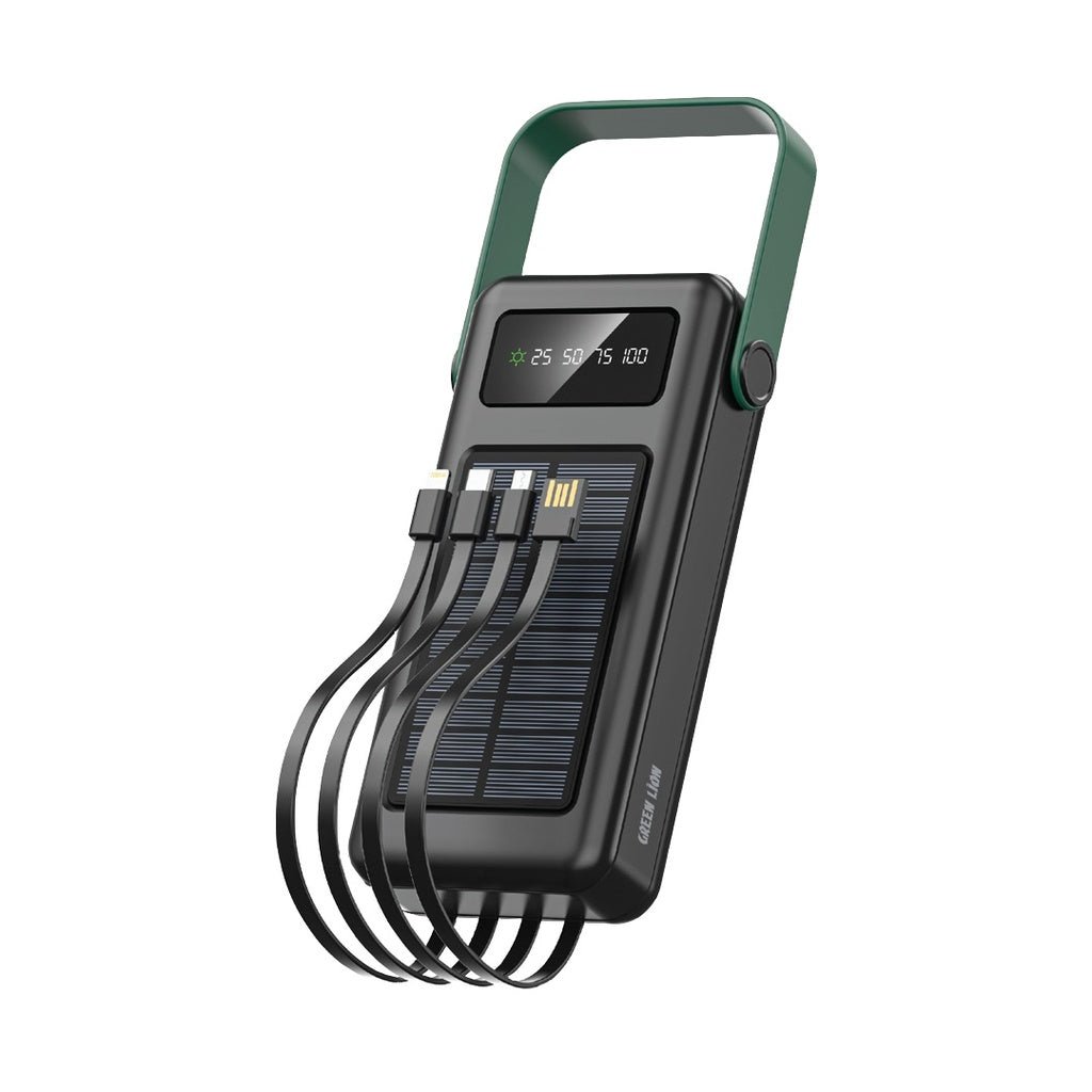 30,000mAh Power Bank Green Lion Solar Max Portable Charger - Black - Saif Al Najmi KwPower BanksGreen LionSaif Al Najmi Kw30,000mAh Power Bank Green Lion Solar Max Portable Charger - Black