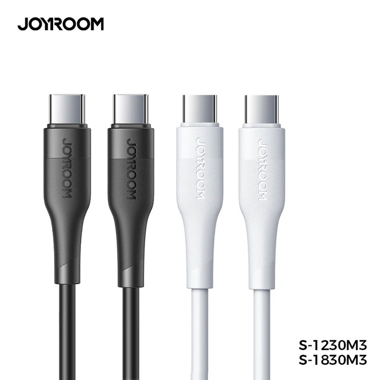 60W Type-c To Type-c cable S-1230M3 - White - Saif Al Najmi Kw