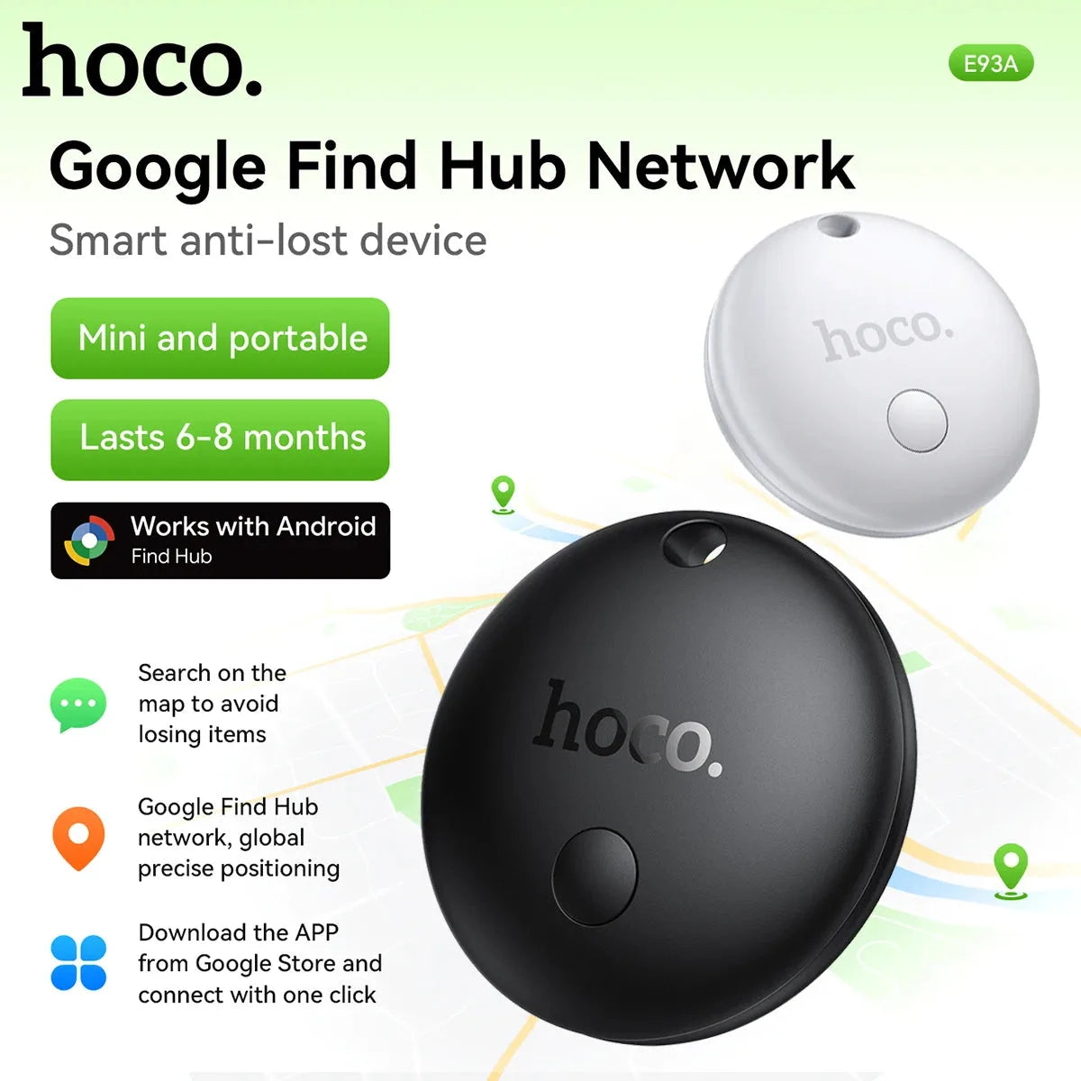 HOCO E93A Smart Tracker for Android — Google Find My Device