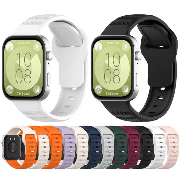 HUAWEI Watch FIT 3 Reverse Buckle Silicone Watch Strap Watch Band Bracelet - Saif Al Najmi Kw