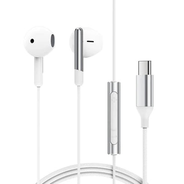 Acefast Type-C Wired Earphones with Microphone L3 White - Saif Al Najmi Kw