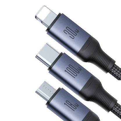 Joyroom 100W 6-in-1 Fast Charging Cable - Micro, Type-C, Lightning, Black - Saif Al Najmi Kw