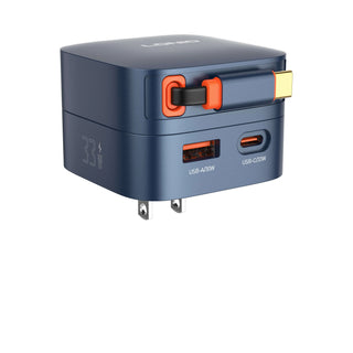 LDNIO Q9 33W Fast Charger with Retractable Cable