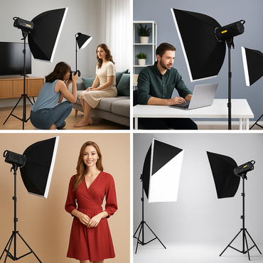 Studio Lighting Kit A – 65cm Softbox with S1-400 Upgrade Light & Remote