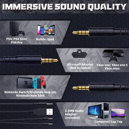 ONIKUMA K19 Professional Gaming Headphone with RGB LED Backlight - High-Quality Sound & Comfort - Saif Al Najmi Kw