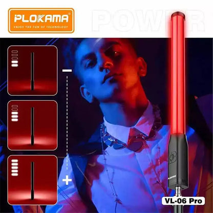 Plokama VL-06 Pro RGB Light Stick — Rechargeable 7W