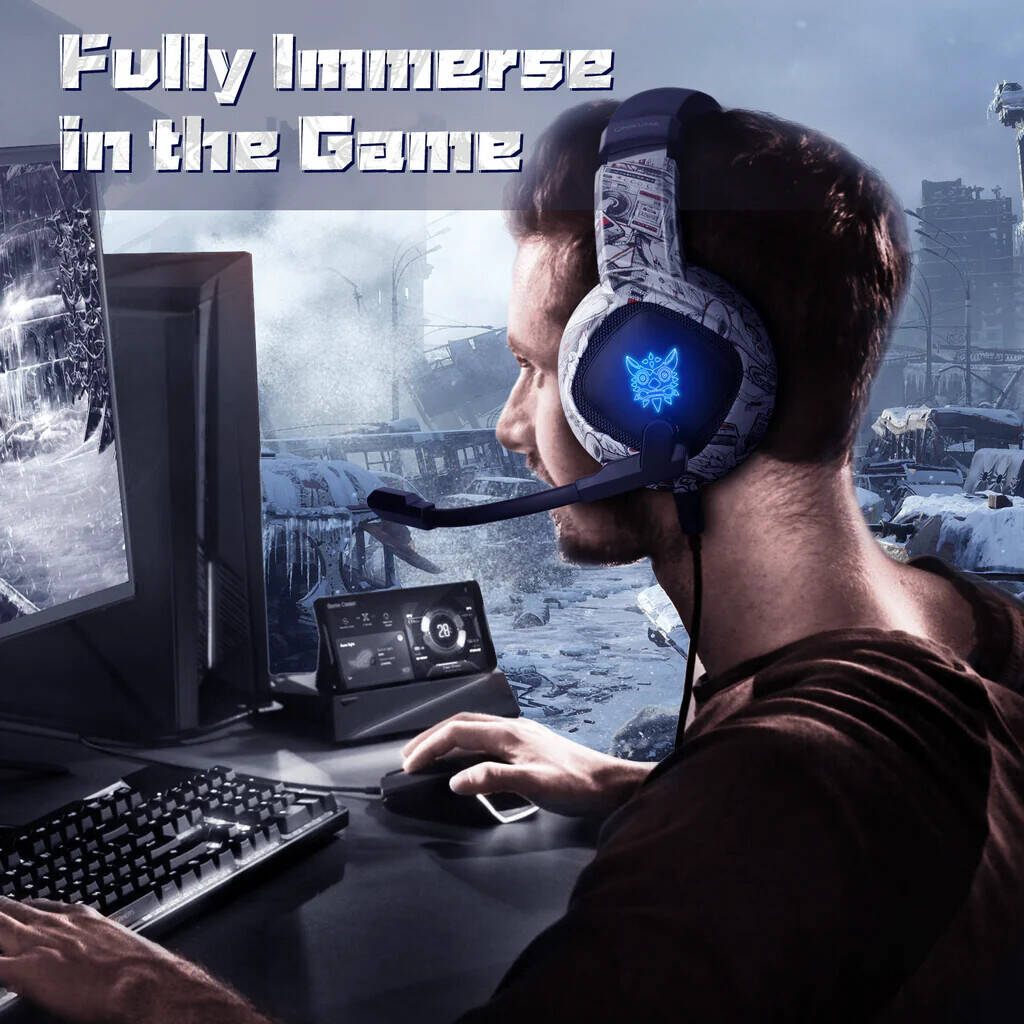 ONIKUMA K19 Professional Gaming Headphone with RGB LED Backlight - High-Quality Sound & Comfort - Saif Al Najmi Kw