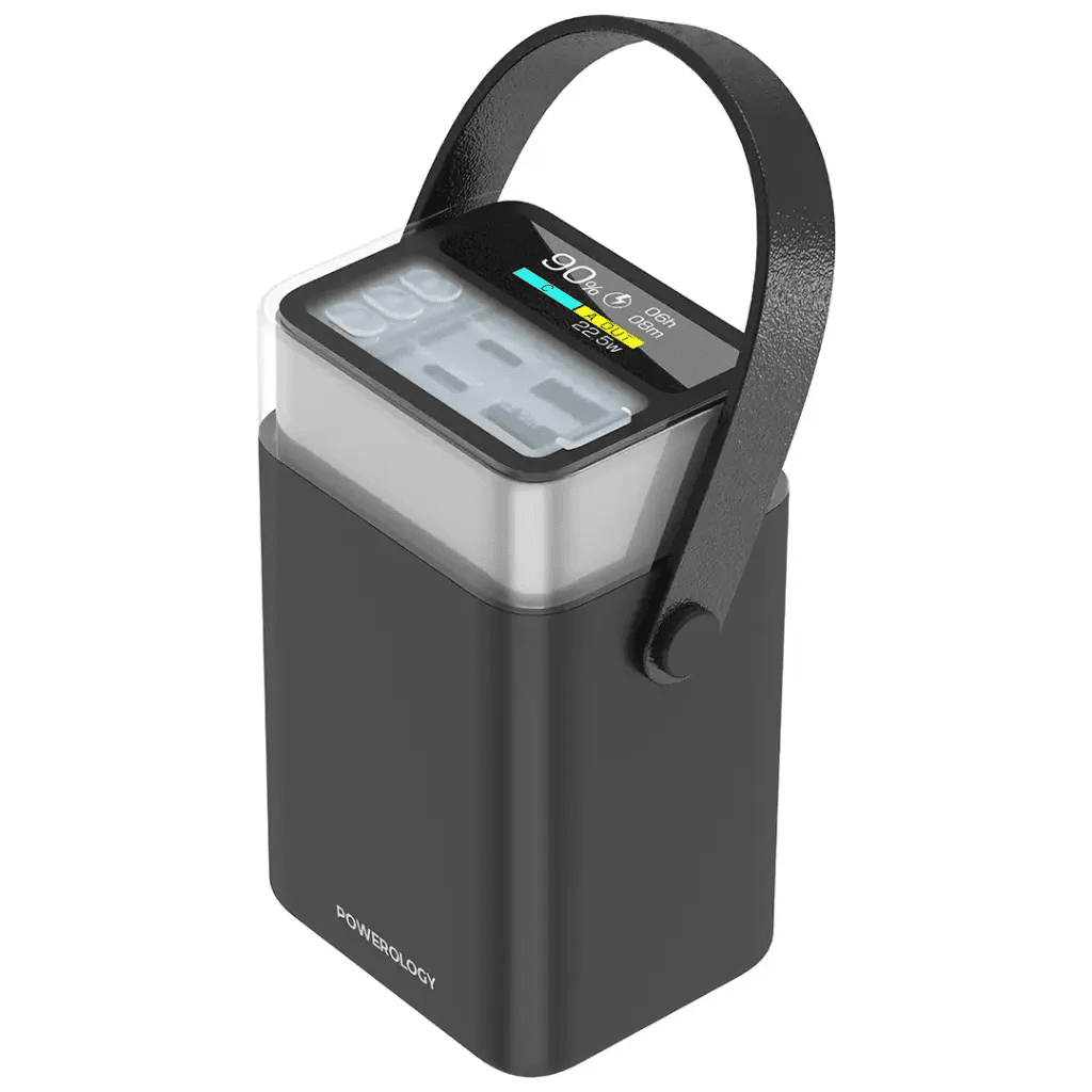 40000mAh Powerology Halo Beam PD 65W Power Bank - Black - Saif Al Najmi KwPower BankPowerologySaif Al Najmi Kw40000mAh Powerology Halo Beam PD 65W Power Bank - Black