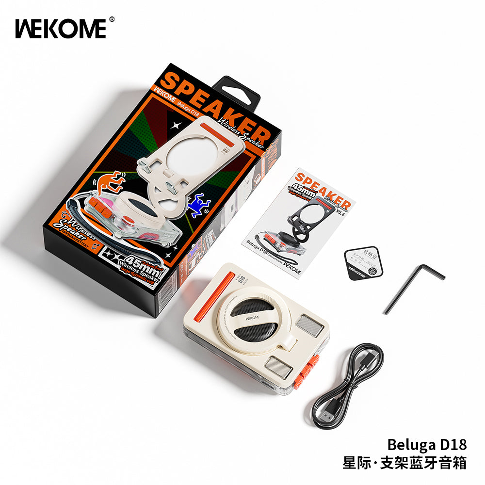 WEKOME Beluga D18 Wireless Speaker with Stand - Portable Bluetooth Speaker with Superior Sound Quality - Saif Al Najmi Kw
