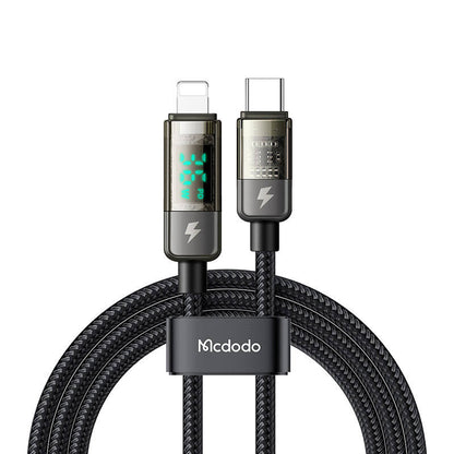 Mcdodo CA-3600 USB-C to Lightning Cable – 36W, 1.2M, Auto Power-Off (Black)