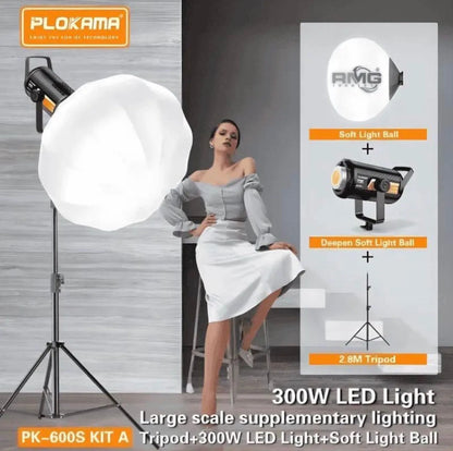 Plokama PK-600S 300W LED Video Light Kit – Professional Studio Lighting